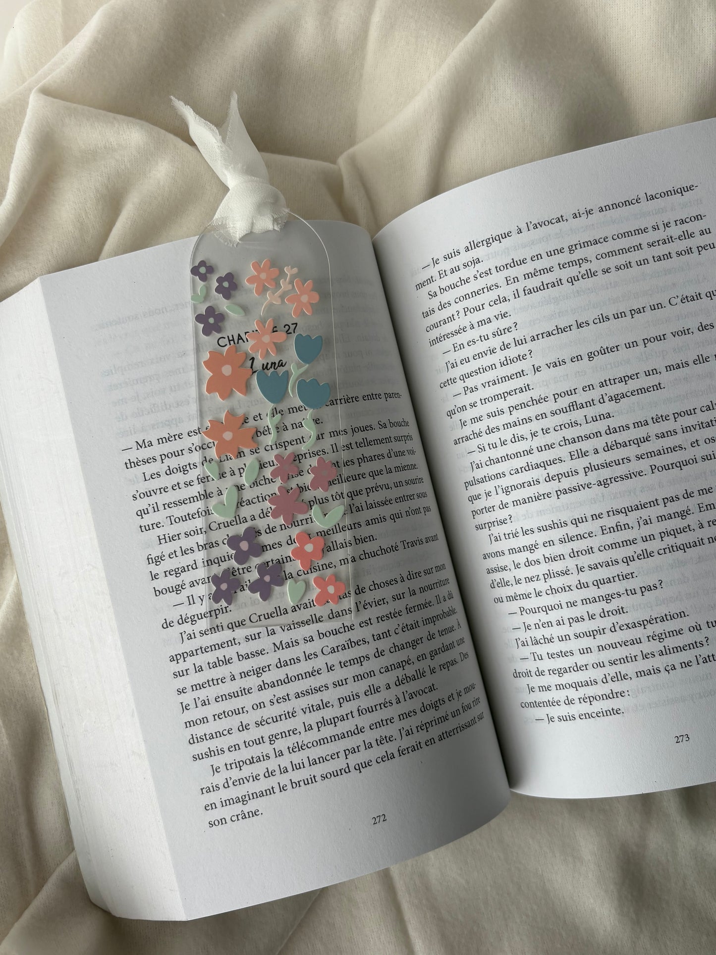 Signet en acrylique - Lecture fleurie 📖🌸