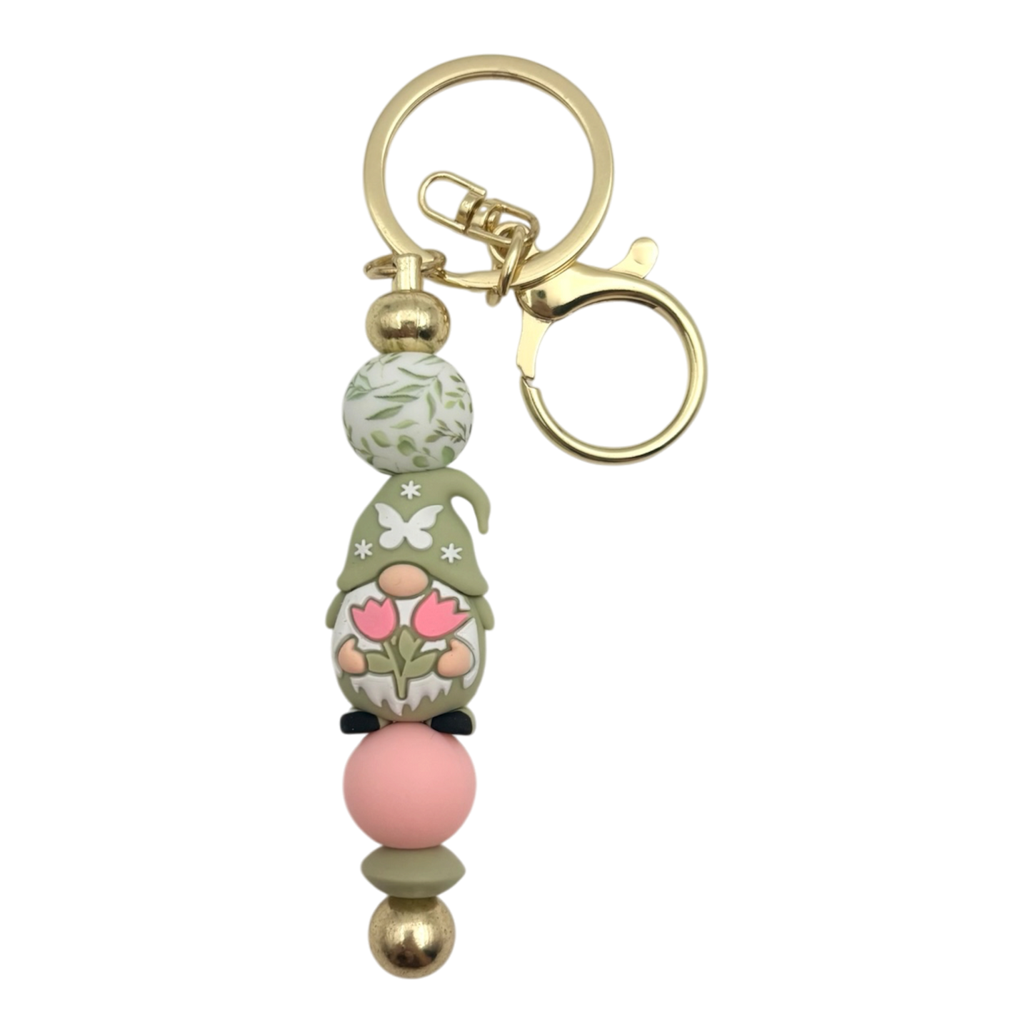 Porte-clé en billes - Gnome 🌸