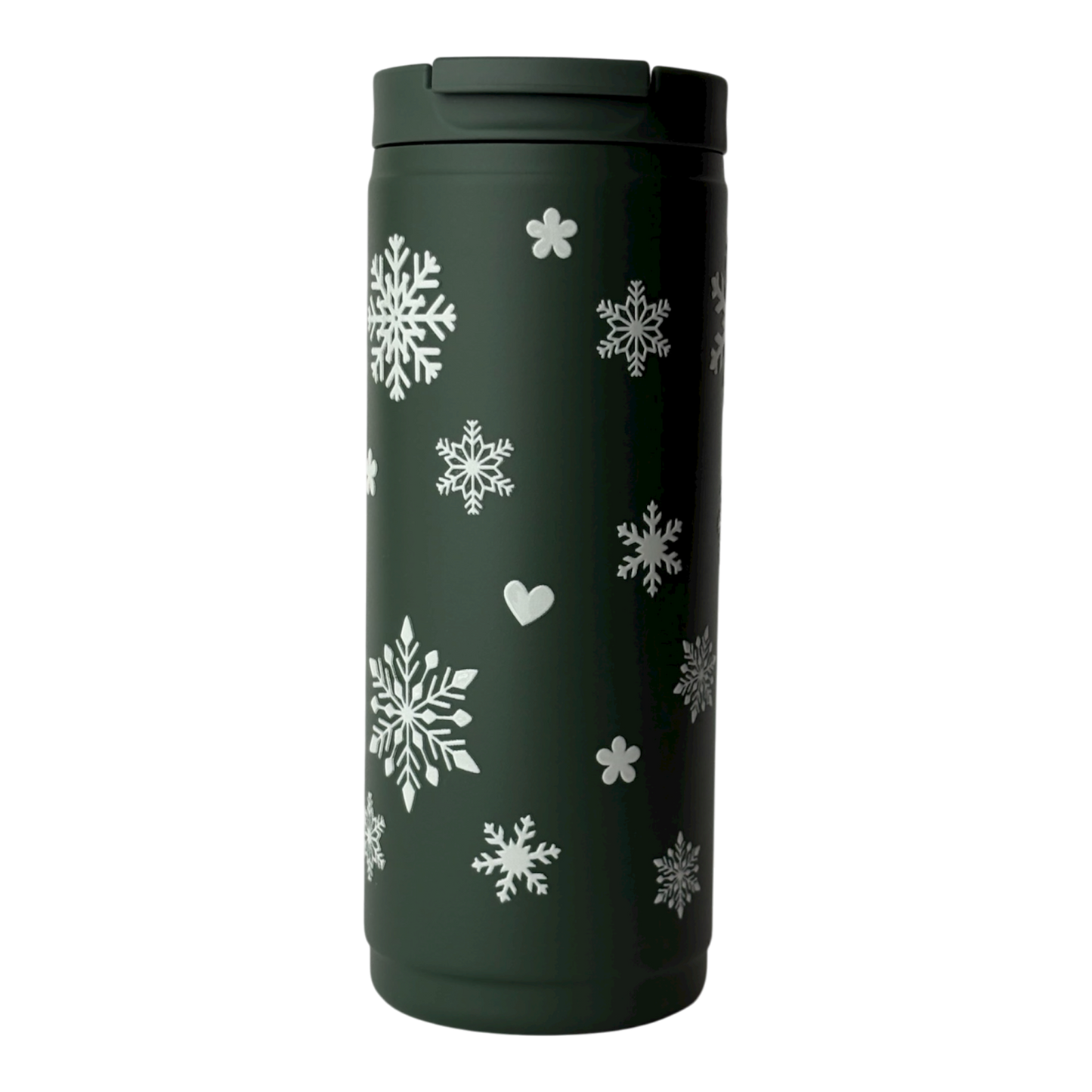 Gobelet isotherme ( 400 ml ) Magie d’hiver ( vert ) ❄️🤍