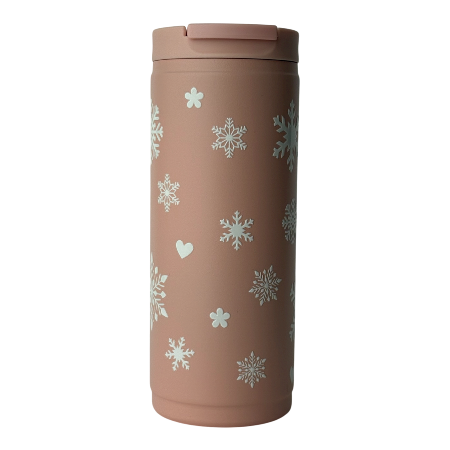 Gobelet isotherme ( 400 ml ) Magie d’hiver ( rose ) ❄️🤍
