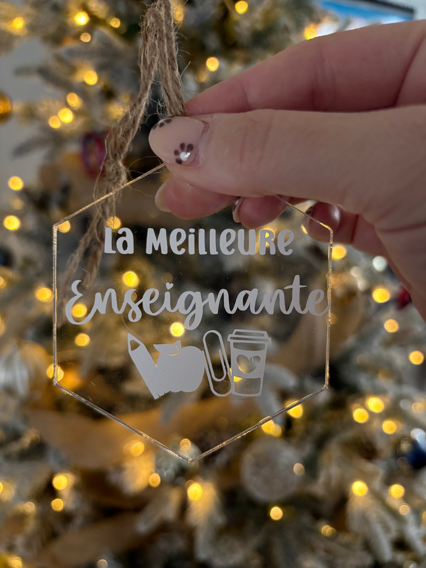 Ornement en acrylique - Meilleure des enseignante đ©âđ«