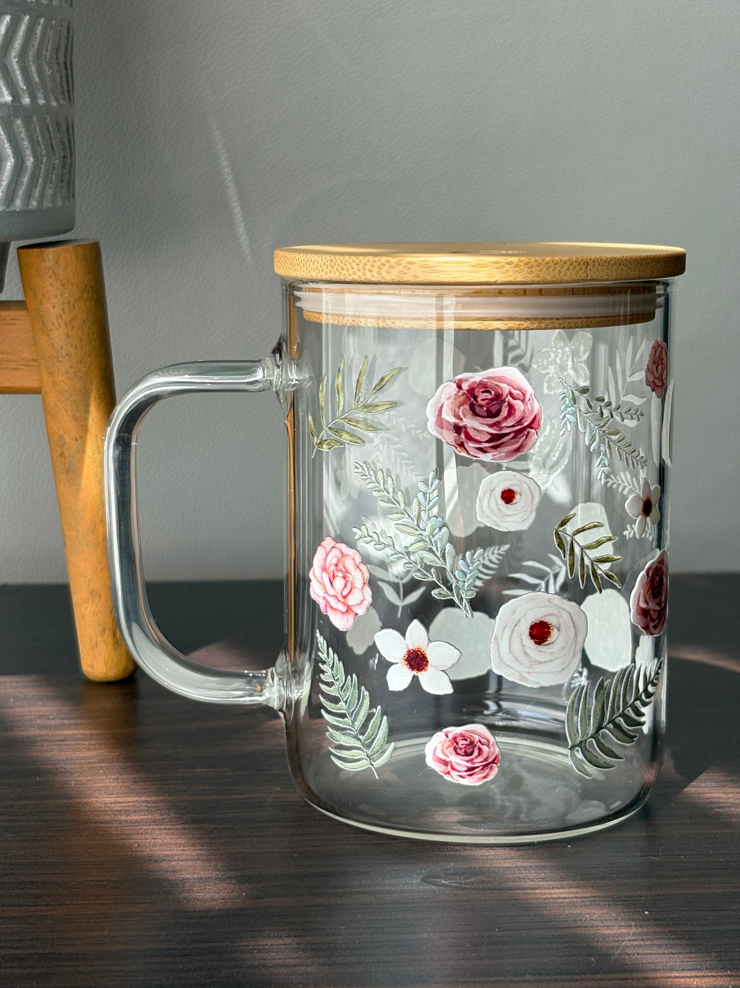 Tasse en verre avec couvercle et paille (17 oz) - Brise boréal 🌿🧊