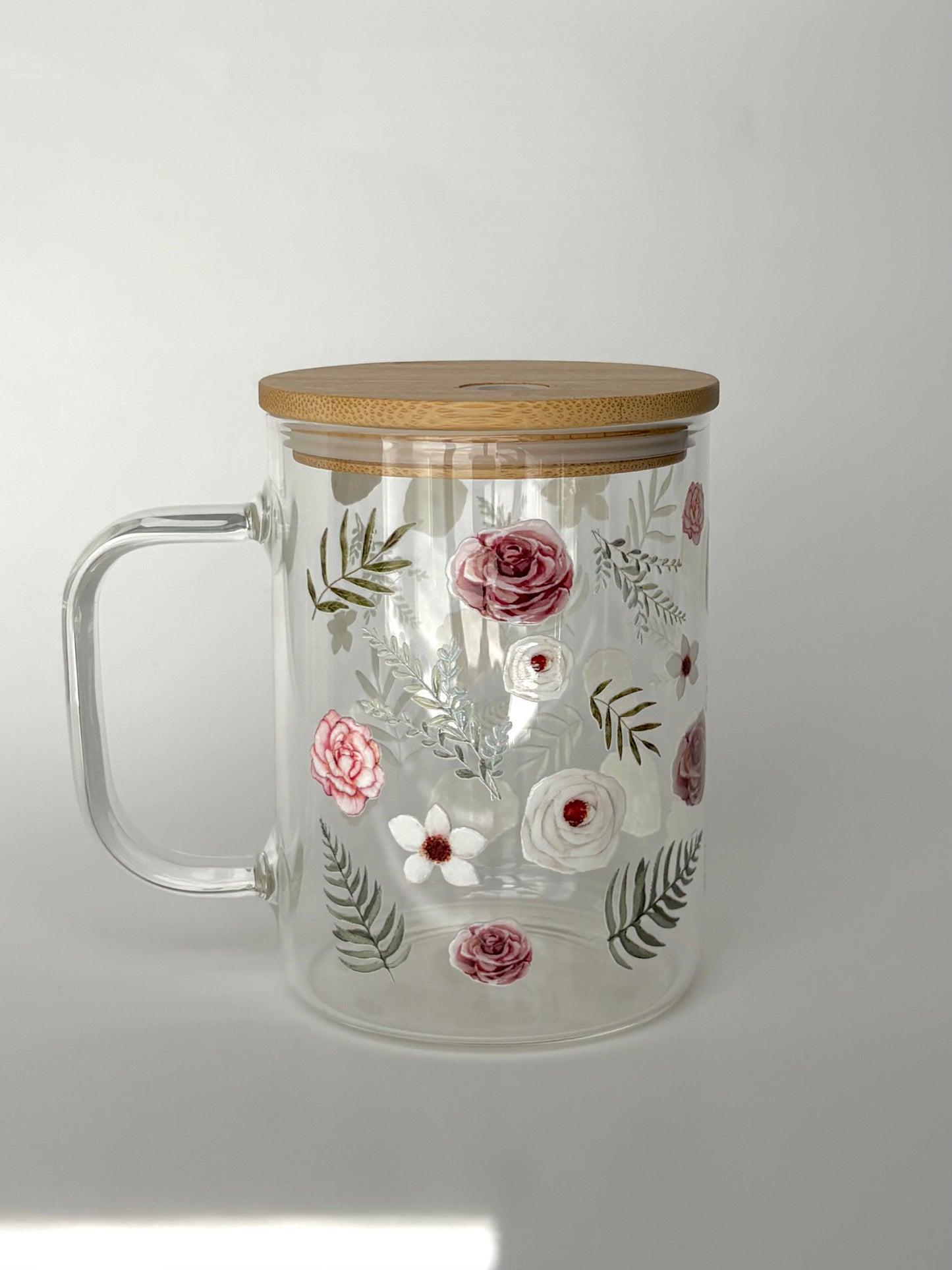 Tasse en verre avec couvercle et paille (17 oz) - Brise boréal 🌿🧊