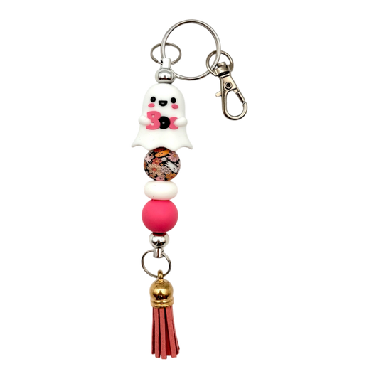 Porte-clé en billes - Boo 👻🎀