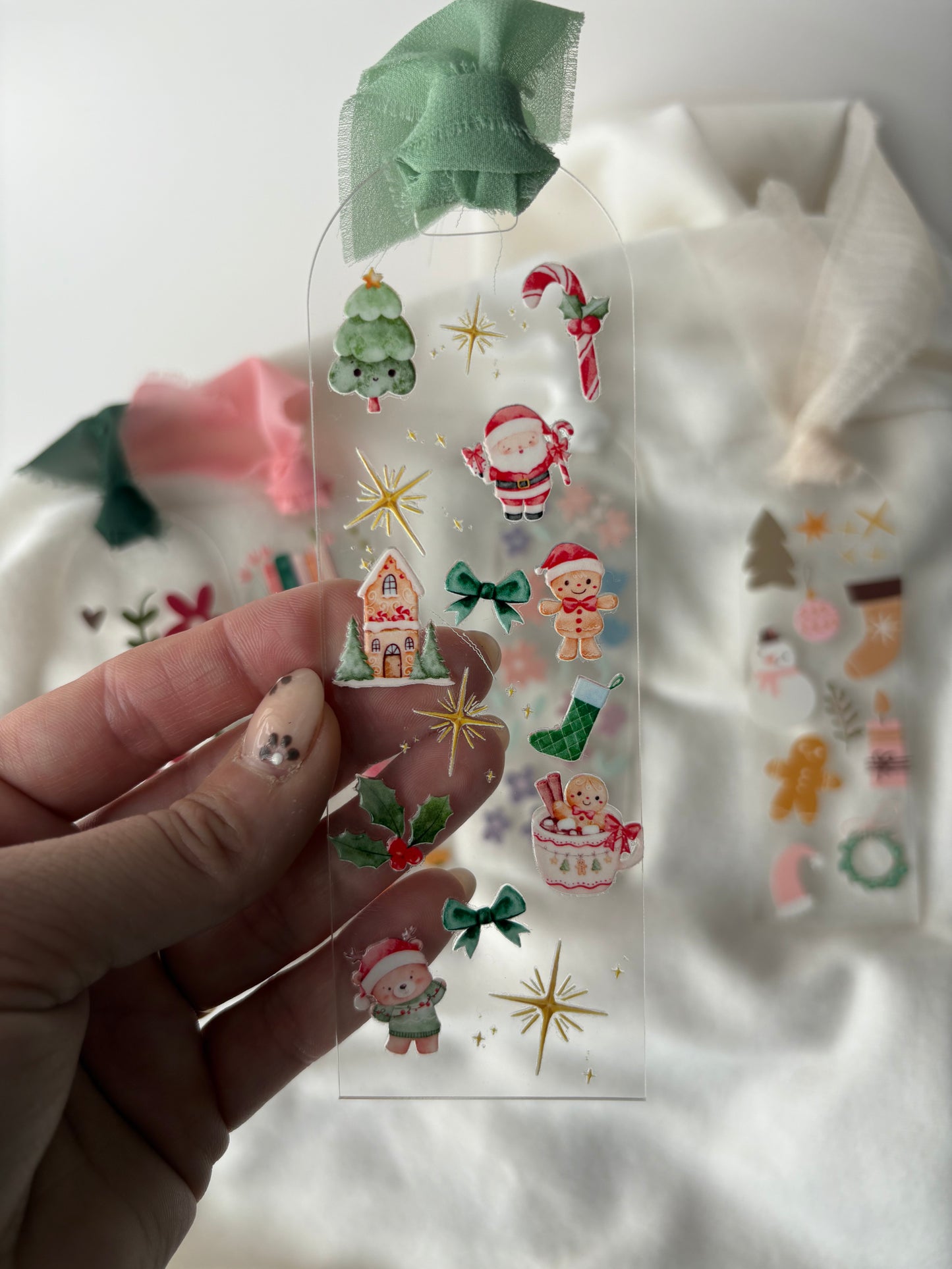 Signet en acrylique - Noël enchanté 📖🎅🏻
