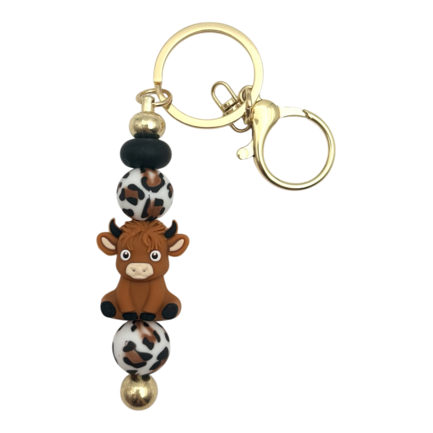 Porte-clé en billes - Vache 🐮