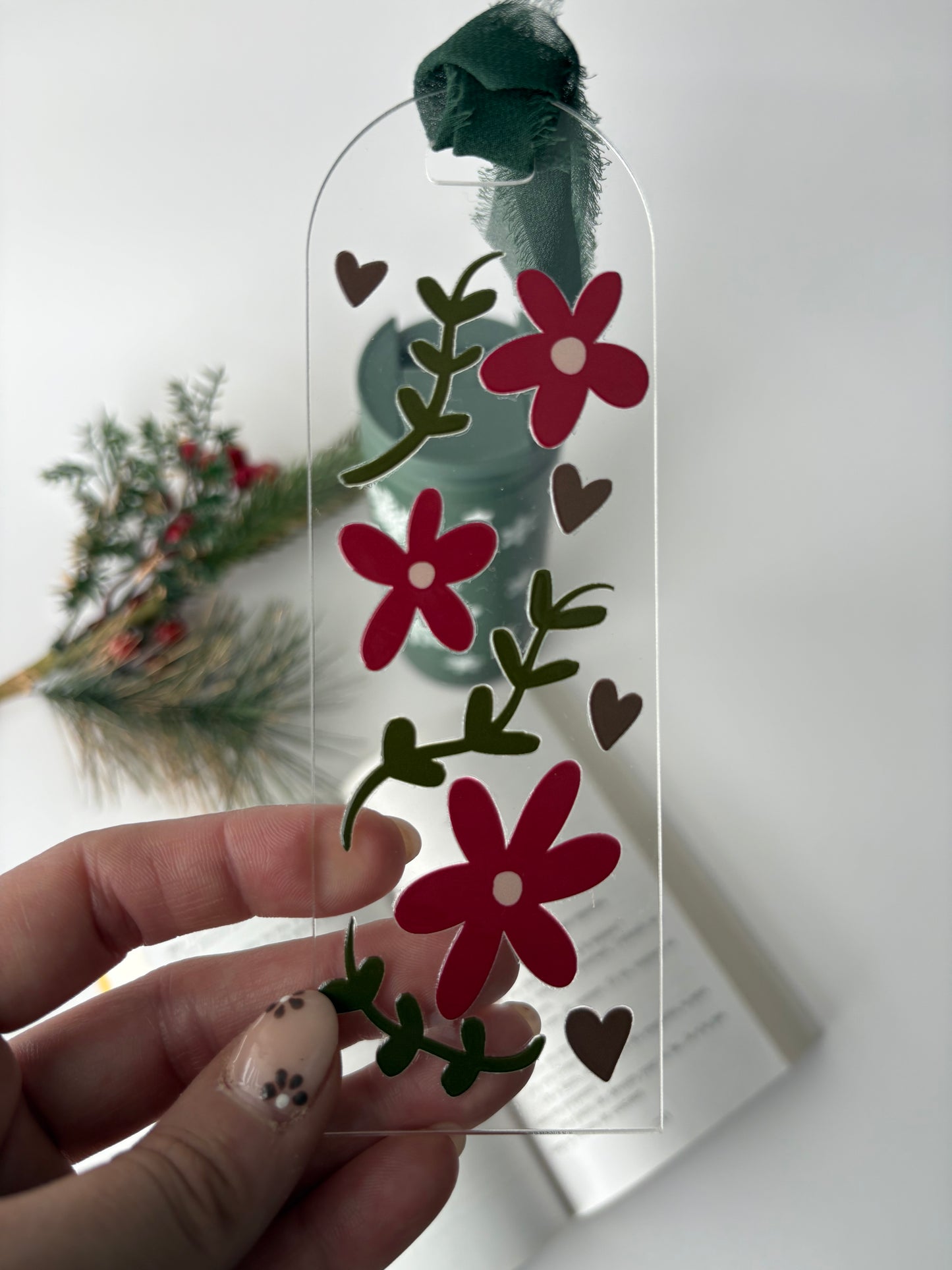 Signet en acrylique - Rouge passion 🌹📖