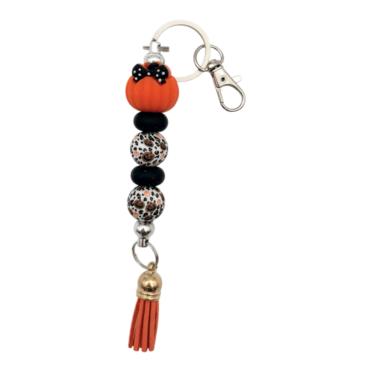 Porte-clé en billes - Citrouille 🎃