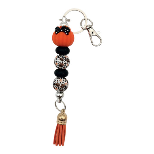 Porte-clé en billes - Citrouille 🎃