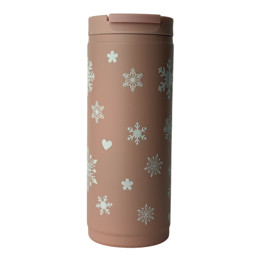 Gobelet isotherme ( 400 ml ) Magie d’hiver ( rose ) ❄️🤍