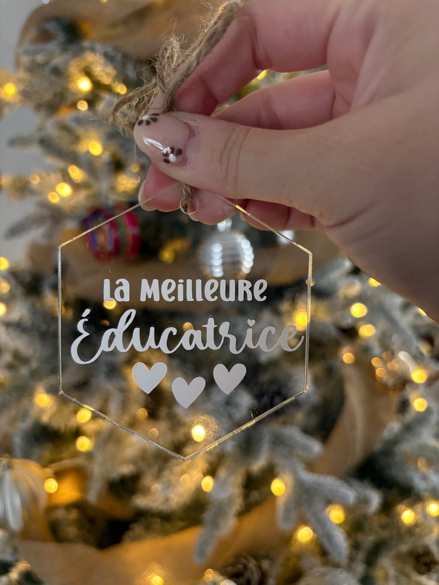 Ornement en acrylique - La meilleure éducatrice✨