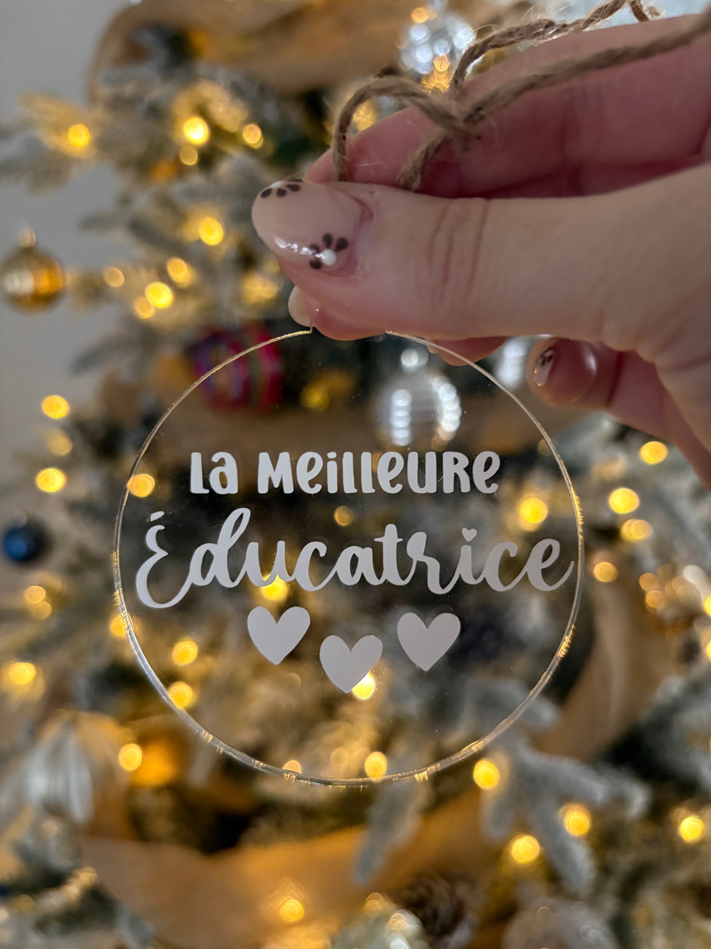 Ornement en acrylique - La meilleure éducatrice✨