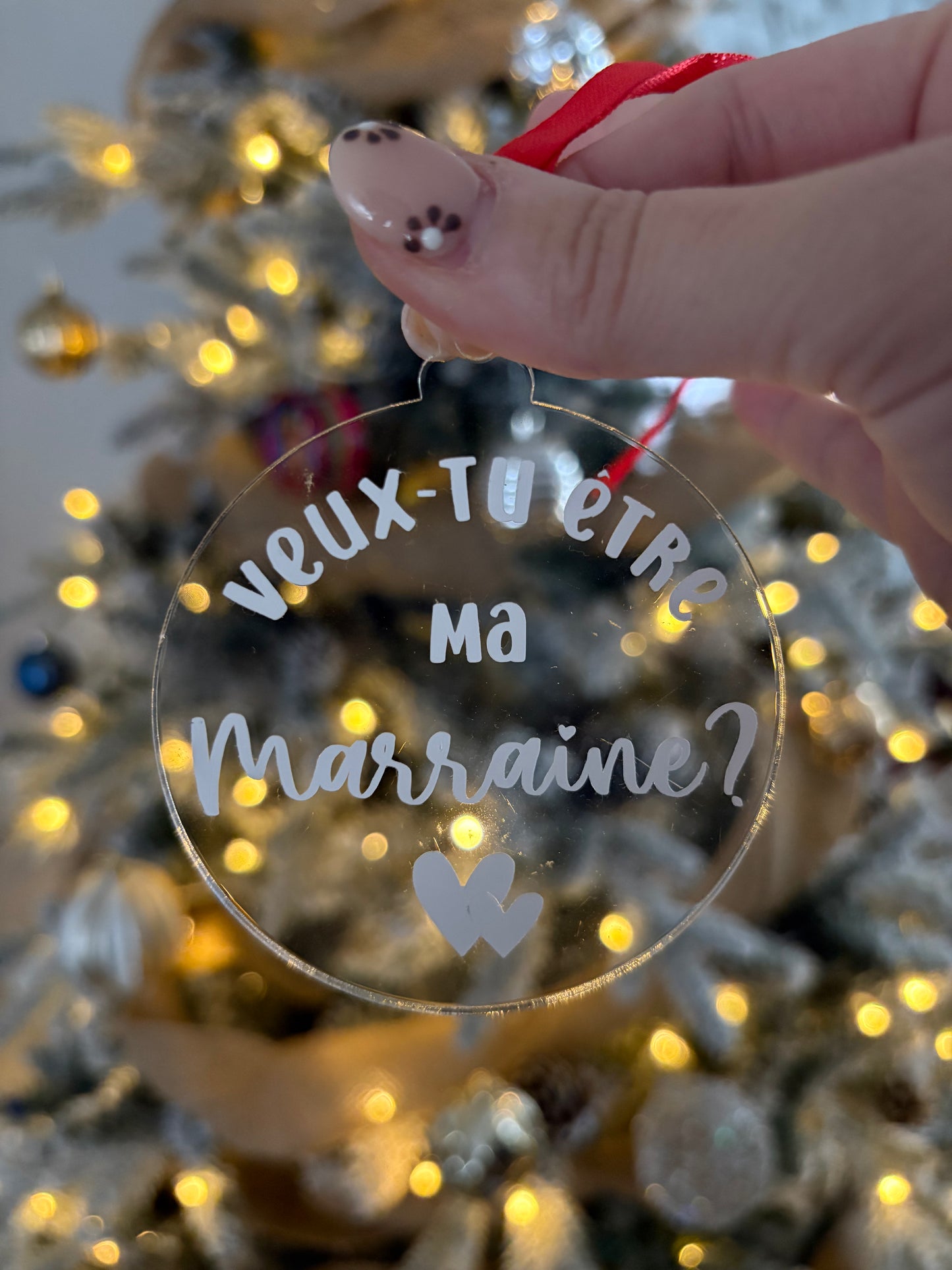 Ornement en acrylique - Marraine 💕
