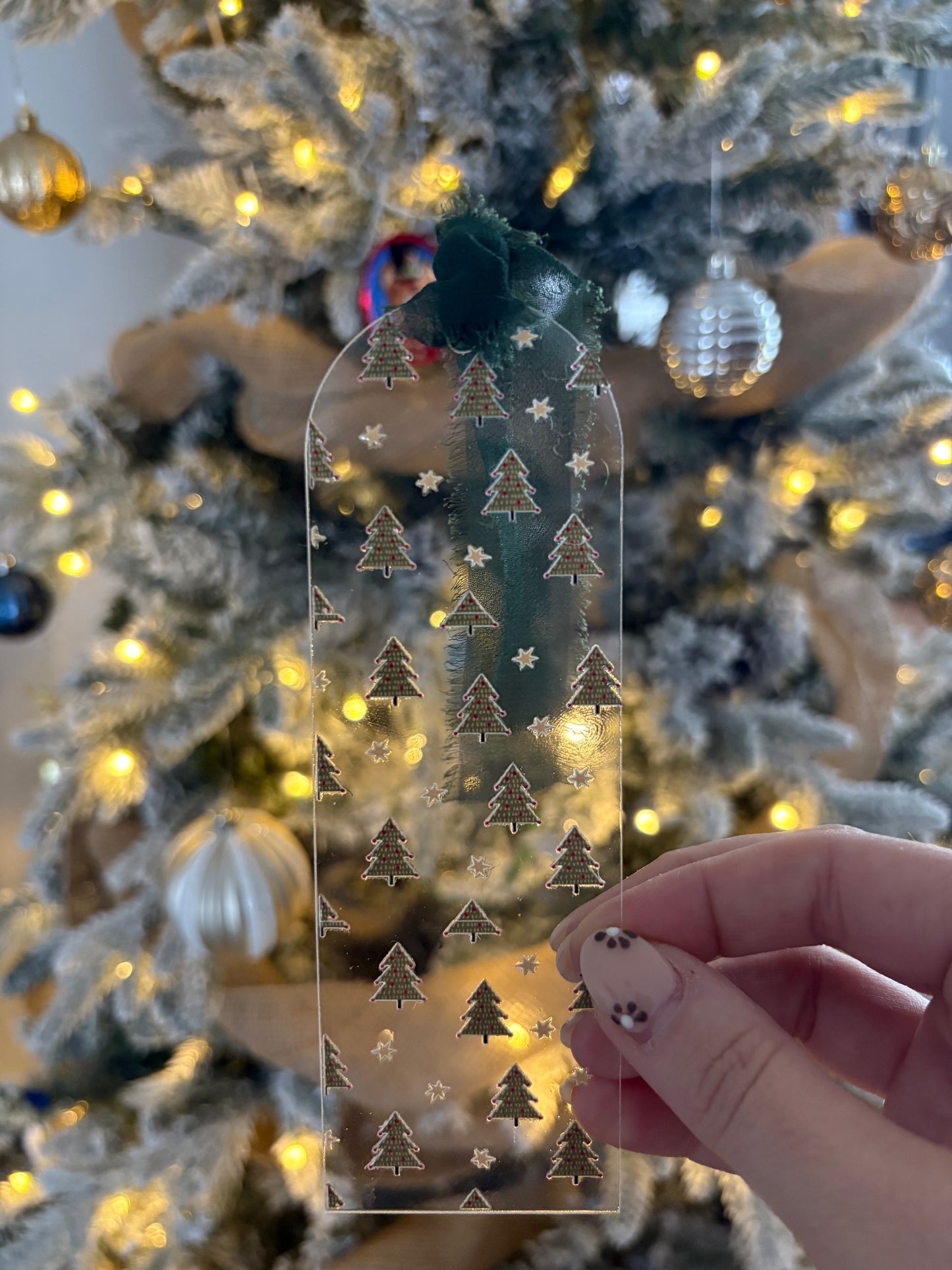 Signet en acrylique - Sapins 🎄