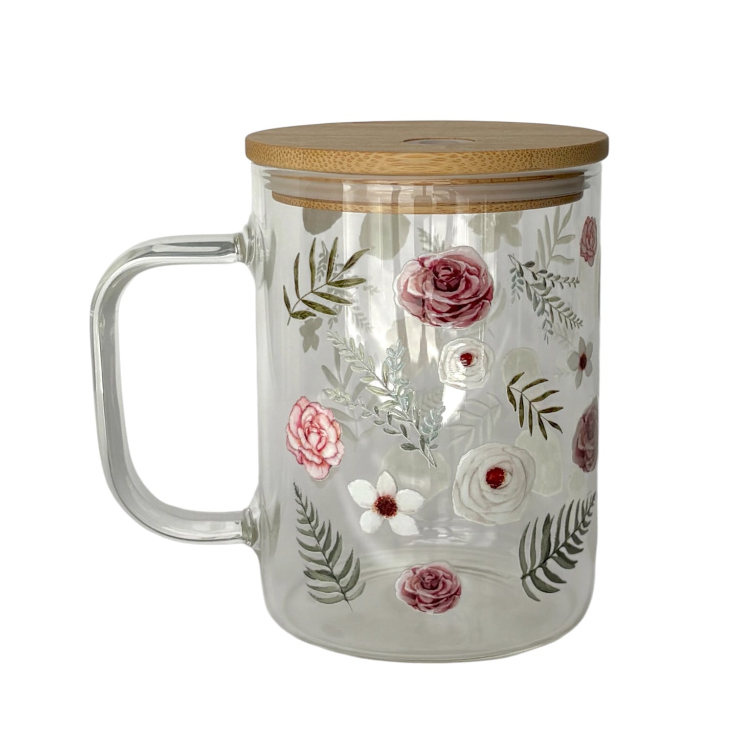 Tasse en verre avec couvercle et paille (17 oz) - Brise boréal 🌿🧊