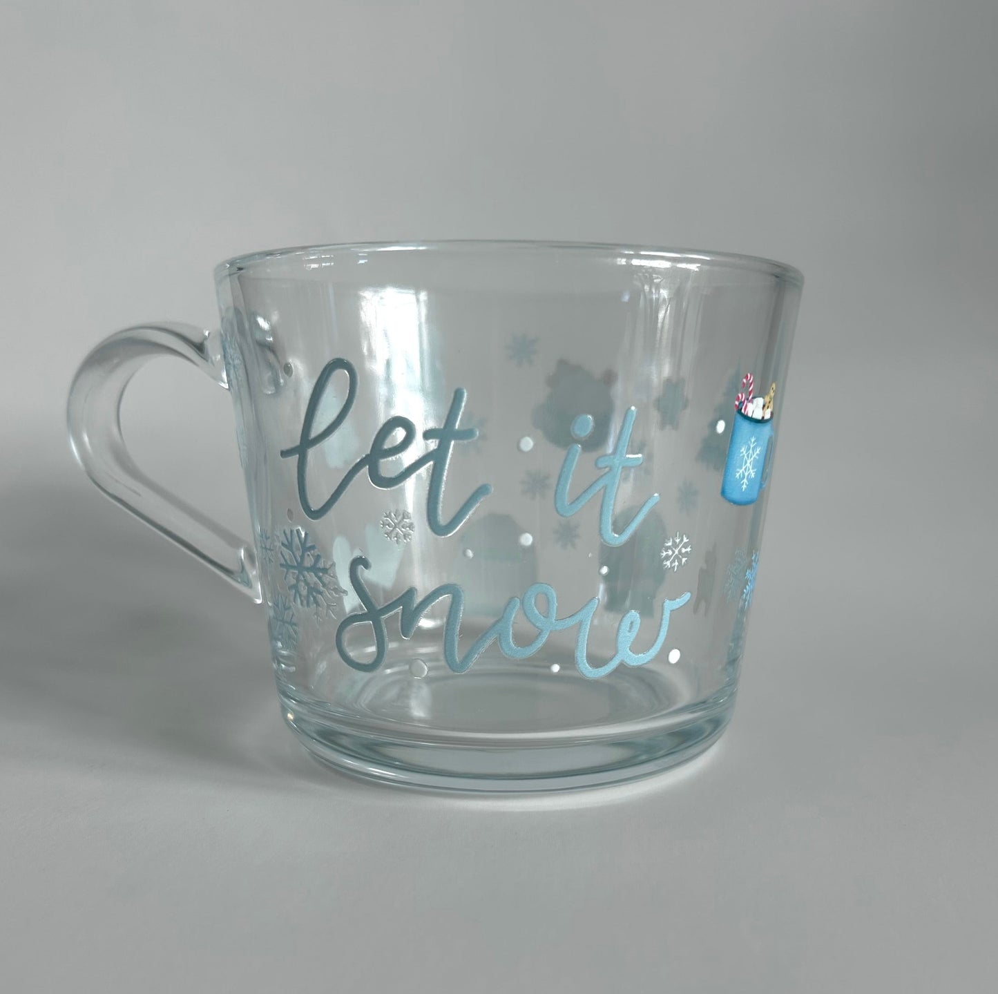 Tasse en verre (12 oz) - Let it snow ☃️