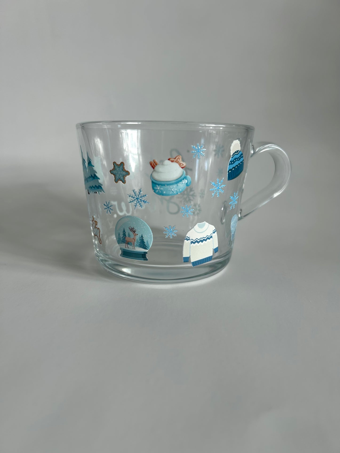 Tasse en verre (12 oz) - Let it snow ☃️