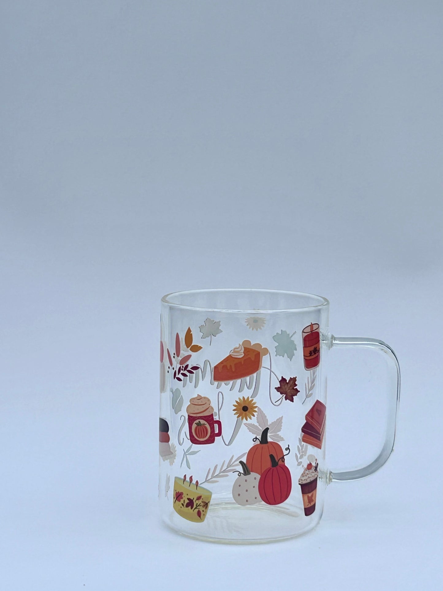 Tasse en verre avec couvercle et paille (17oz) - Autumn vibes 🍂