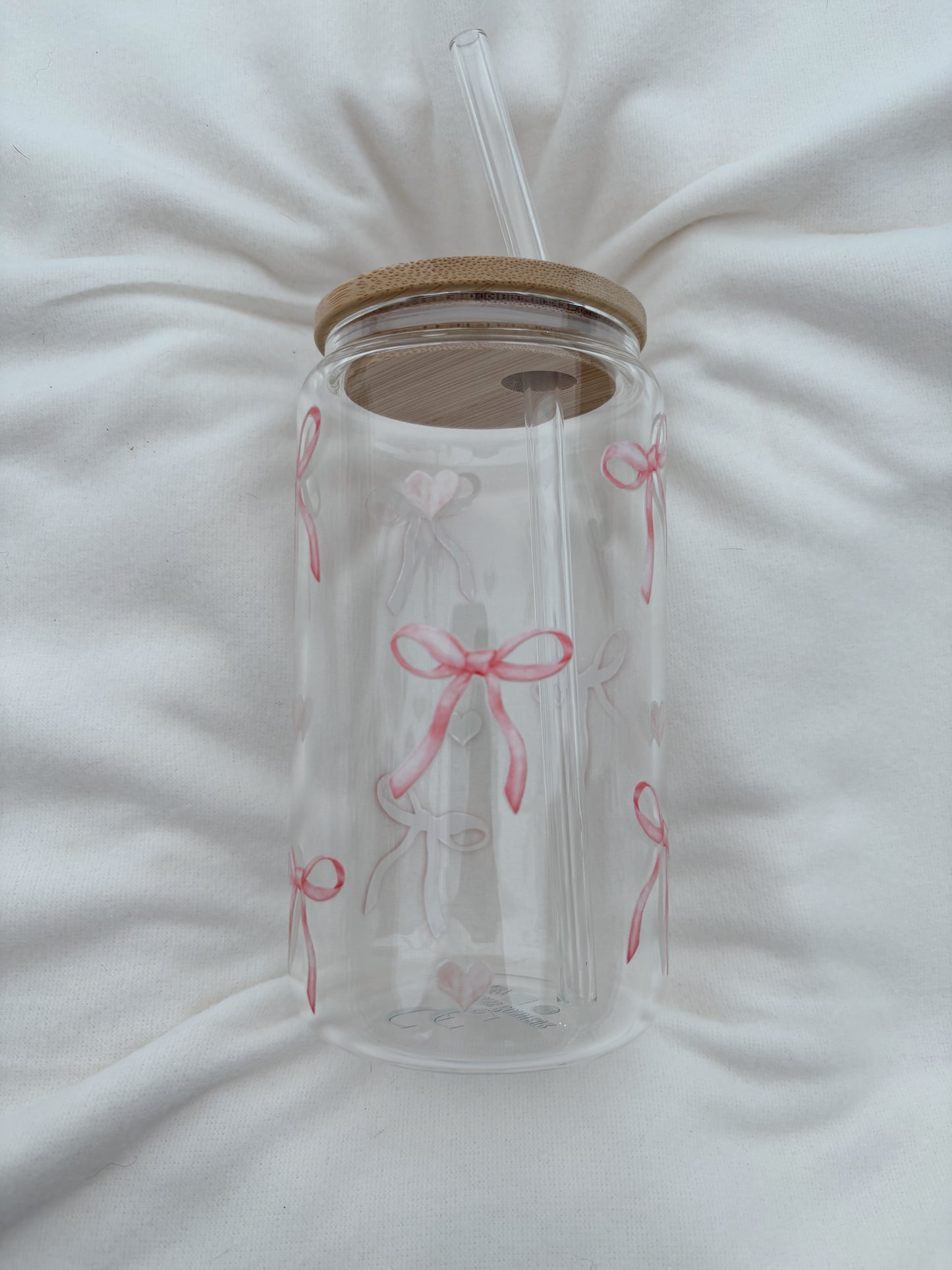 Tumbler en verre avec couvercle et paille (16 oz) - Collection Mme Coach - Boucles 🎀