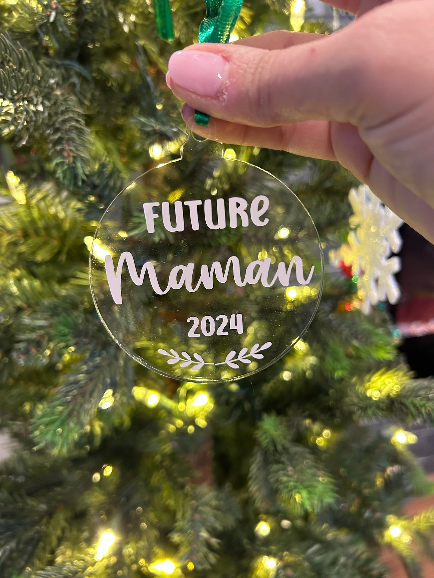 Ornement en acrylique personnalisé - Future maman 🤰