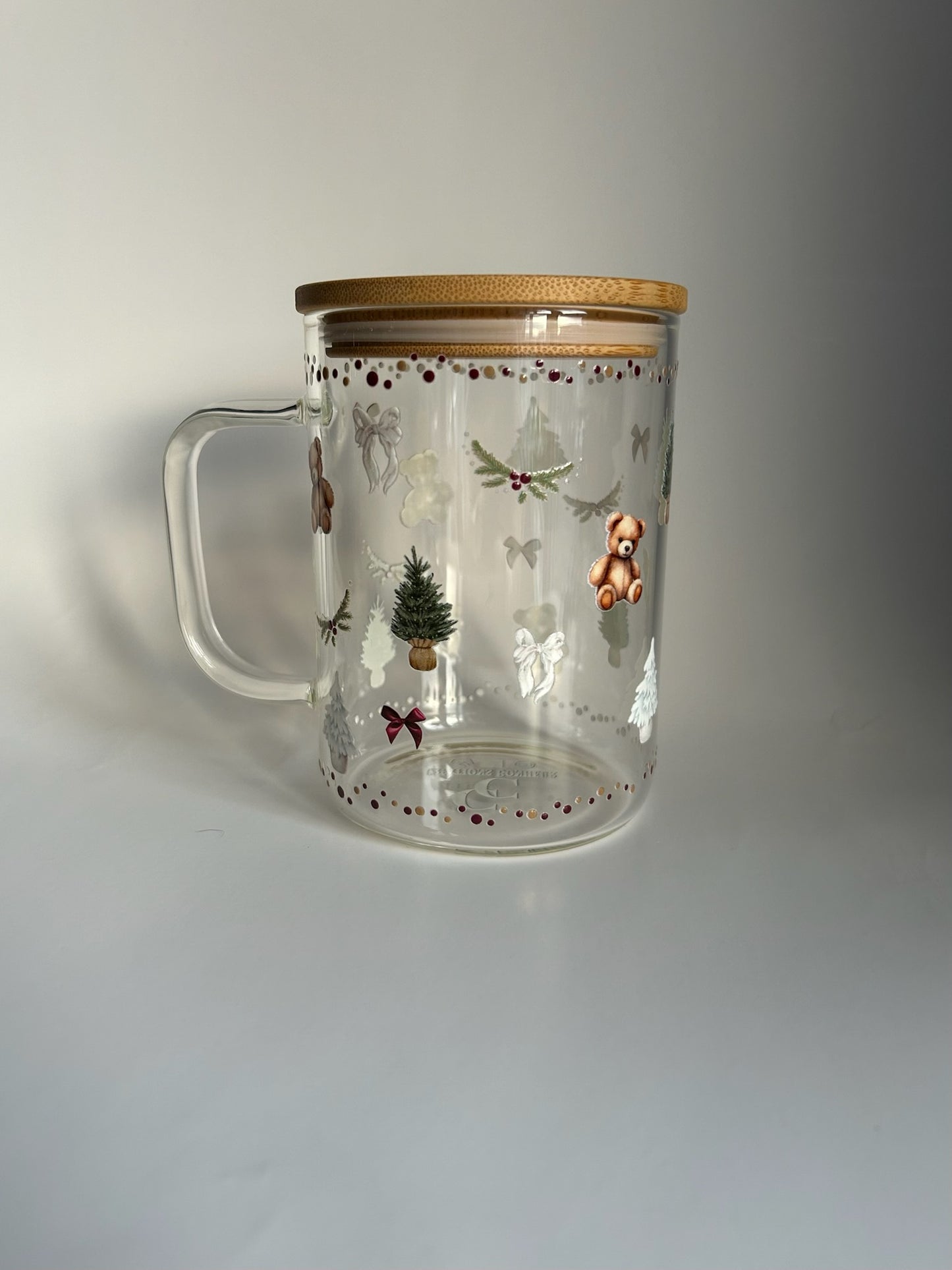 Tasse en verre avec couvercle et paille (17 oz) - Collection Mme Coach - Réveillon 🌲