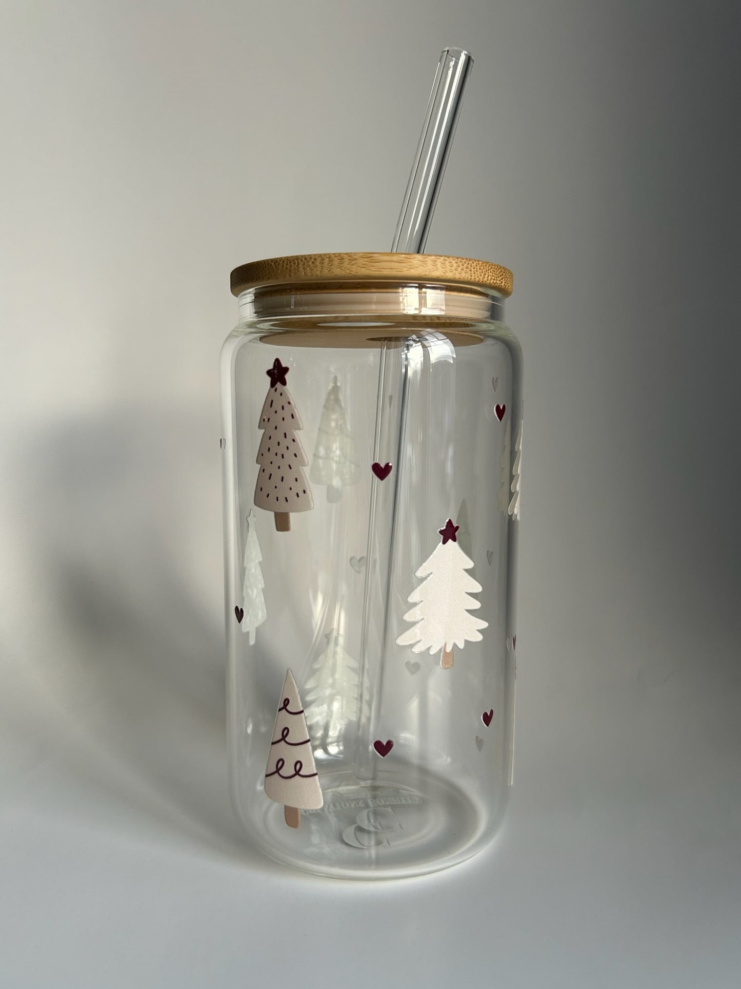 Tumbler en verre avec couvercle et paille (16 oz) - Collection Mme Coach - Fa la la 🎄