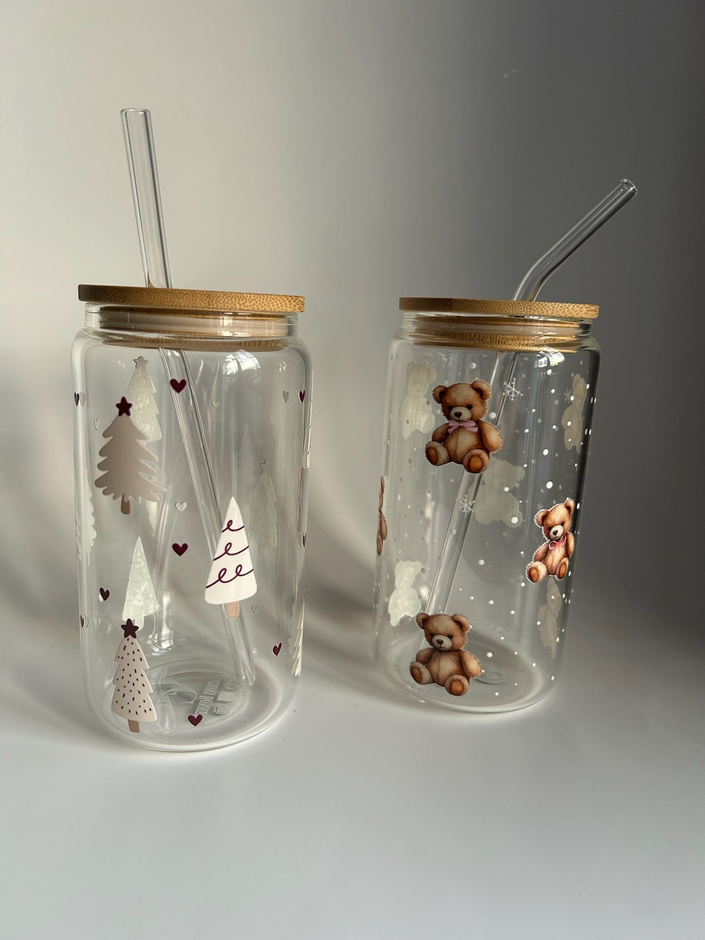 Tumbler en verre avec couvercle et paille (16 oz) - Collection Mme Coach - Fa la la 🎄